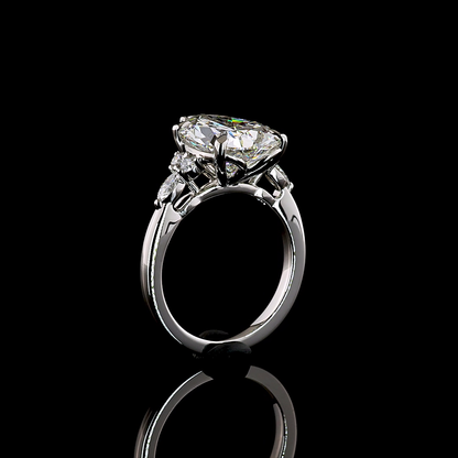 4.75 CTTW Pear Lab Grown Diamond Special Ring Sz. 5 (F Color and VS1 Clarity)