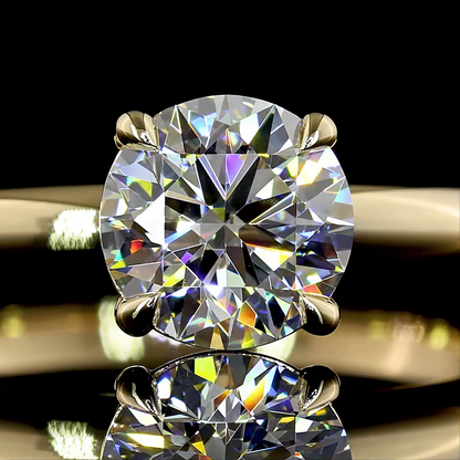 1.02 CT Round Lab Grown Diamond Solitaire Ring Sz. 6.5 (D Color and VS1 Clarity)