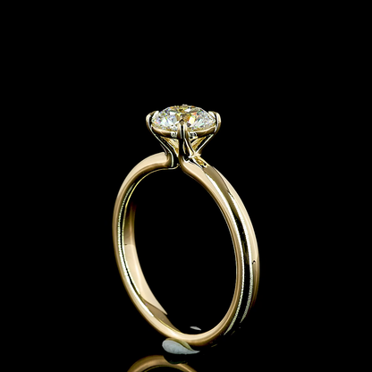 1.02 CT Round Lab Grown Diamond Solitaire Ring Sz. 6.5 (D Color and VS1 Clarity)