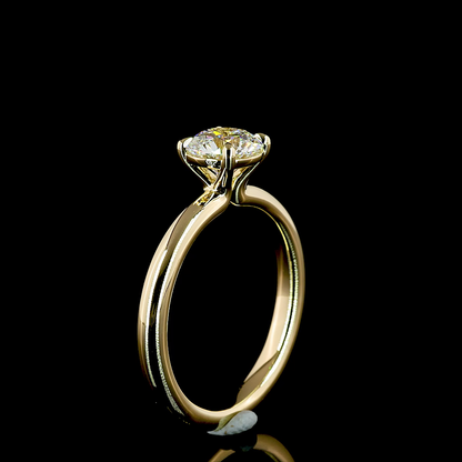 1.02 CT Round Lab Grown Diamond Solitaire Ring Sz. 6.5 (D Color and VS1 Clarity)