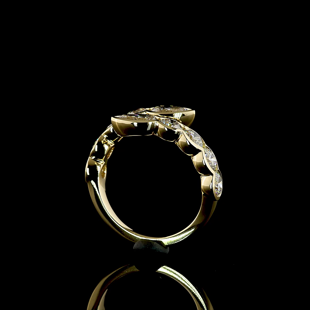 2.79 CTTW Pear Lab Diamond Special Ring (E Color and VS1 Clarity)