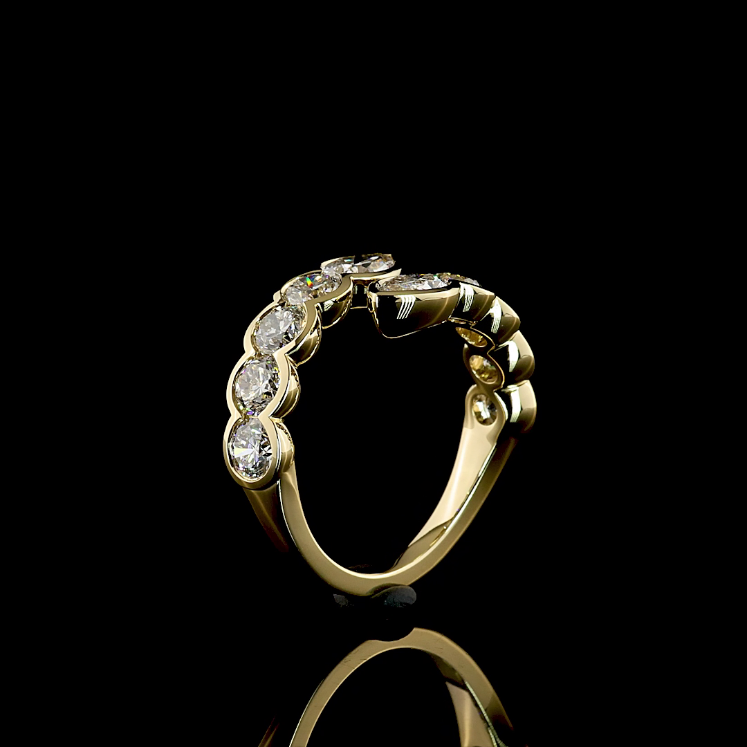2.79 CTTW Pear Lab Diamond Special Ring (E Color and VS1 Clarity)
