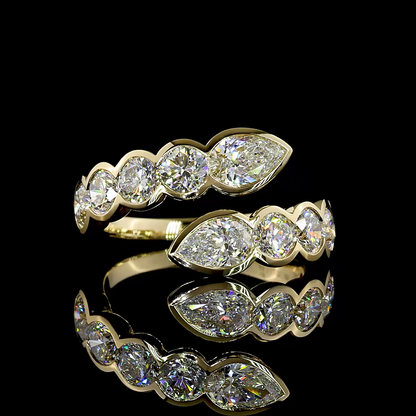 2.79 CTTW Pear Lab Grown Diamond Special Ring Sz. 6.5 (E Color and VS1 Clarity)