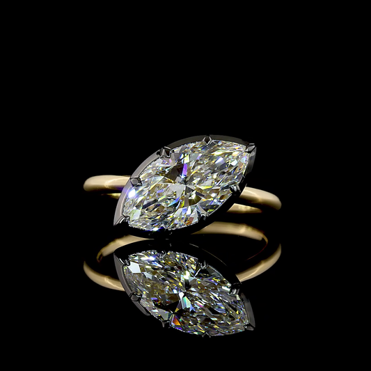 2.33 CT Marquise Lab Grown Diamond Solitaire Ring Sz. 6.5 (E Color and VS1 Clarity)