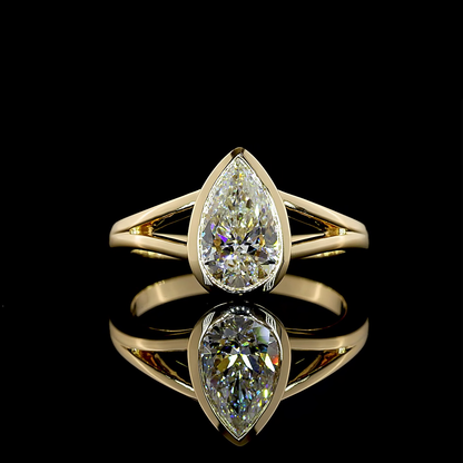1.52 CT Pear Lab Grown Diamond Solitaire Ring Sz. 6 (F Color and VS1 Clarity)