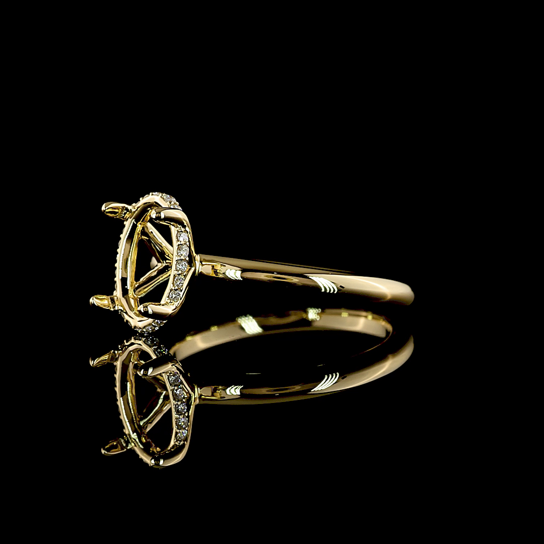 2.18 CTTW Oval Lab Grown Diamond Hidden Halo Ring Sz. 6.5 (E Color and VS1 Clarity)