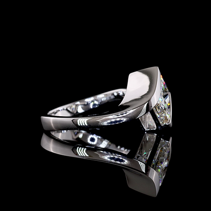 3.02 CT Princess Lab Grown Diamond Solitaire Ring Sz. 6 (F Color and VS1 Clarity)