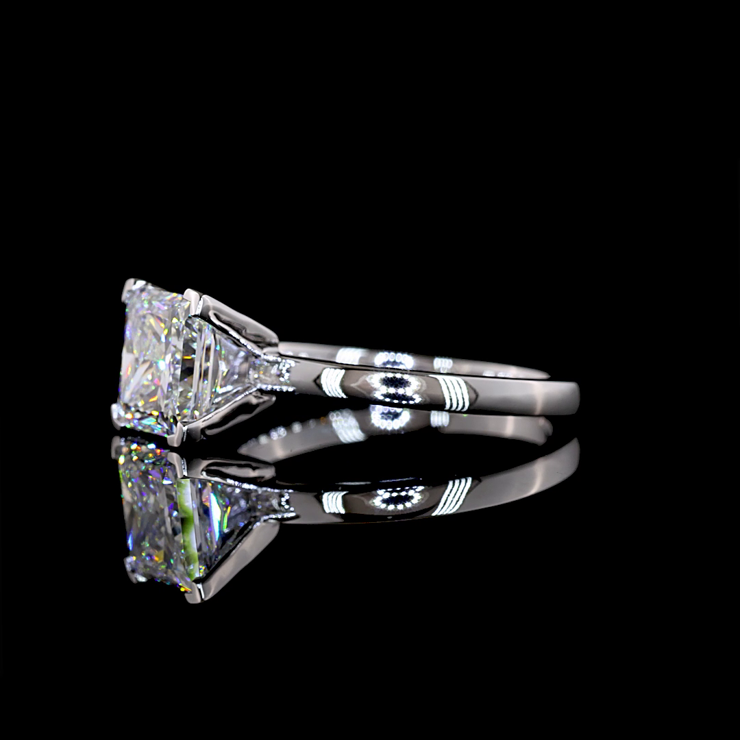 2.50 CT Princess Lab Grown Diamond Solitaire Ring Sz. 7 (F Color and VS1 Clarity)