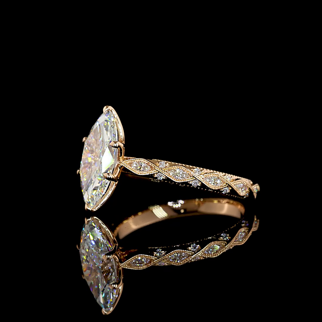 2.25 CTTW Marquise Lab Grown Diamond Special Ring Sz. 6 (E Color and VVS2 Clarity)