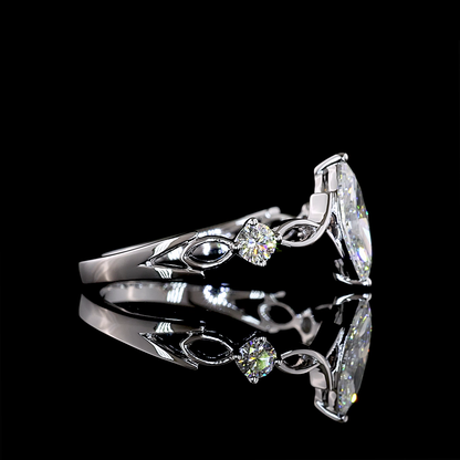 0.75 CTTW Marquise Lab Grown Diamond 3 Stones Ring Sz. 6 (E Color and VS1 Clarity)