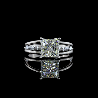 2.01 CT Princess Lab Grown Diamond Solitaire Ring Sz. 6 (F Color and VS1 Clarity)