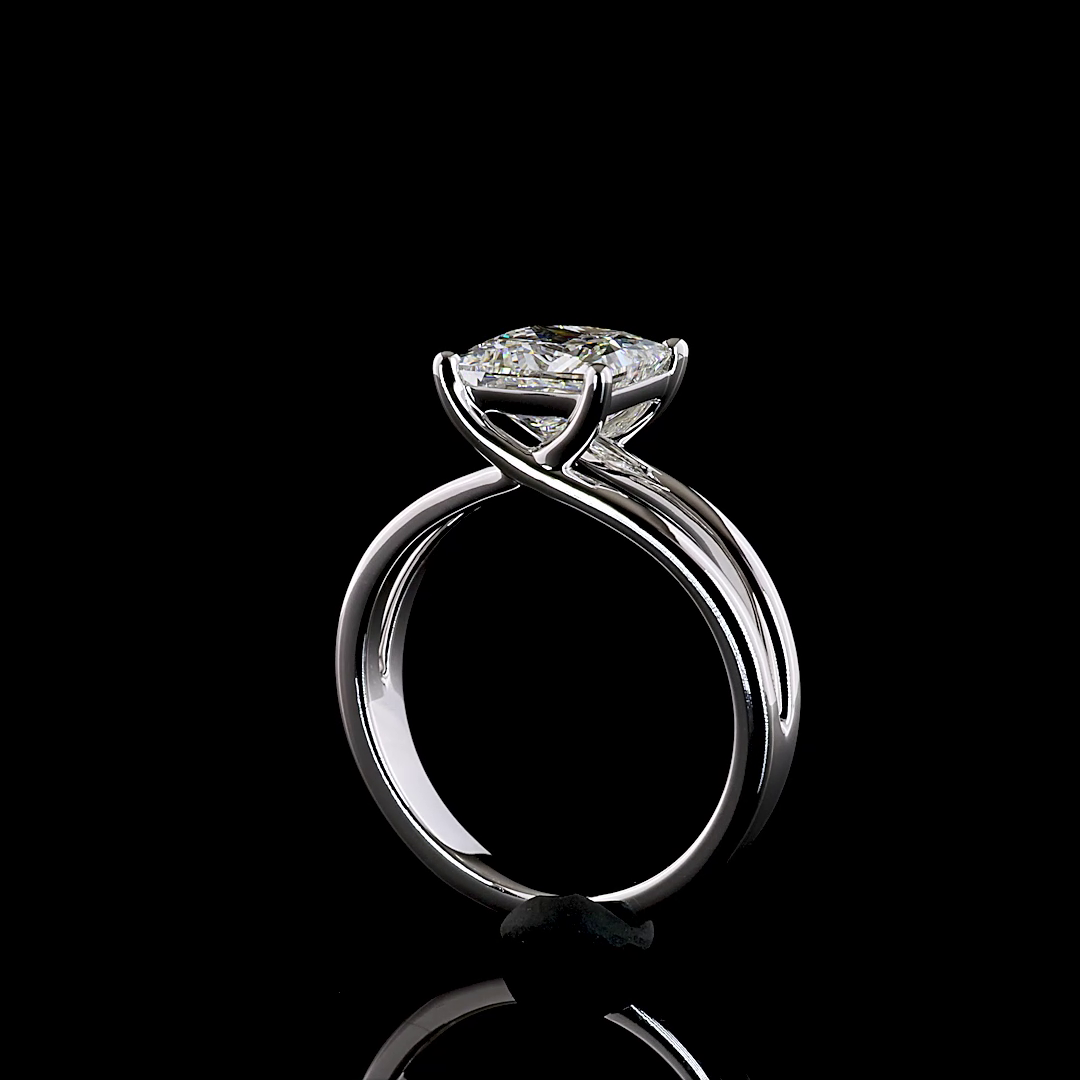 2.01 CT Princess Lab Grown Diamond Solitaire Ring Sz. 6 (F Color and VS1 Clarity)