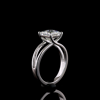 2.01 CT Princess Lab Grown Diamond Solitaire Ring Sz. 6 (F Color and VS1 Clarity)
