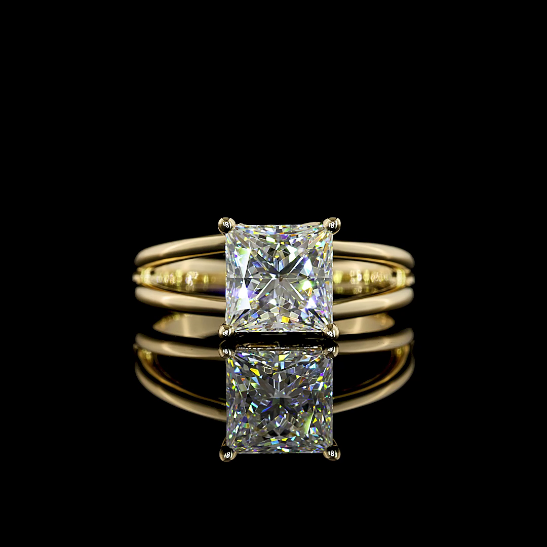 2.30 CT Princess Lab Grown Diamond Solitaire Ring Sz. 7 (F Color and VVS2 Clarity)