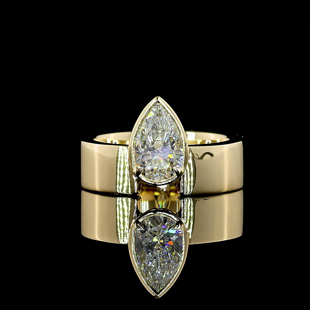 1.33 CT Pear Lab Grown Diamond Solitaire Ring Sz. 6.5 (F Color and VS1 Clarity)