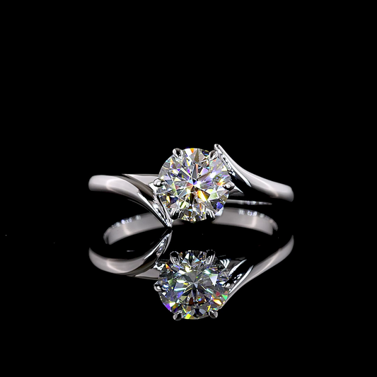 1.25 CT Round Lab Grown Diamond Solitaire Ring Sz. 7 (D Color and VVS2 Clarity)