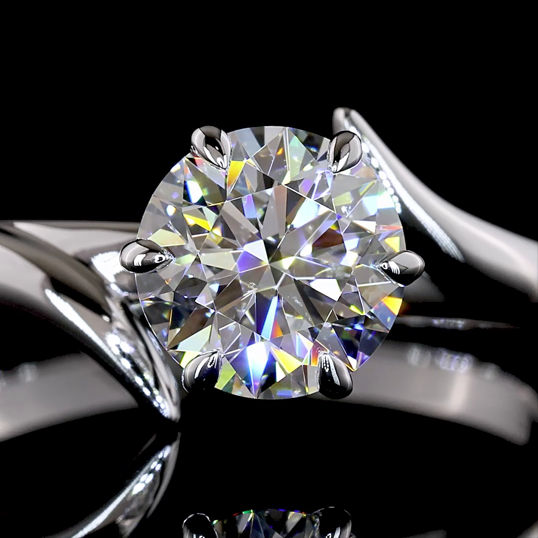 1.25 CT Round Lab Grown Diamond Solitaire Ring Sz. 7 (D Color and VVS2 Clarity)