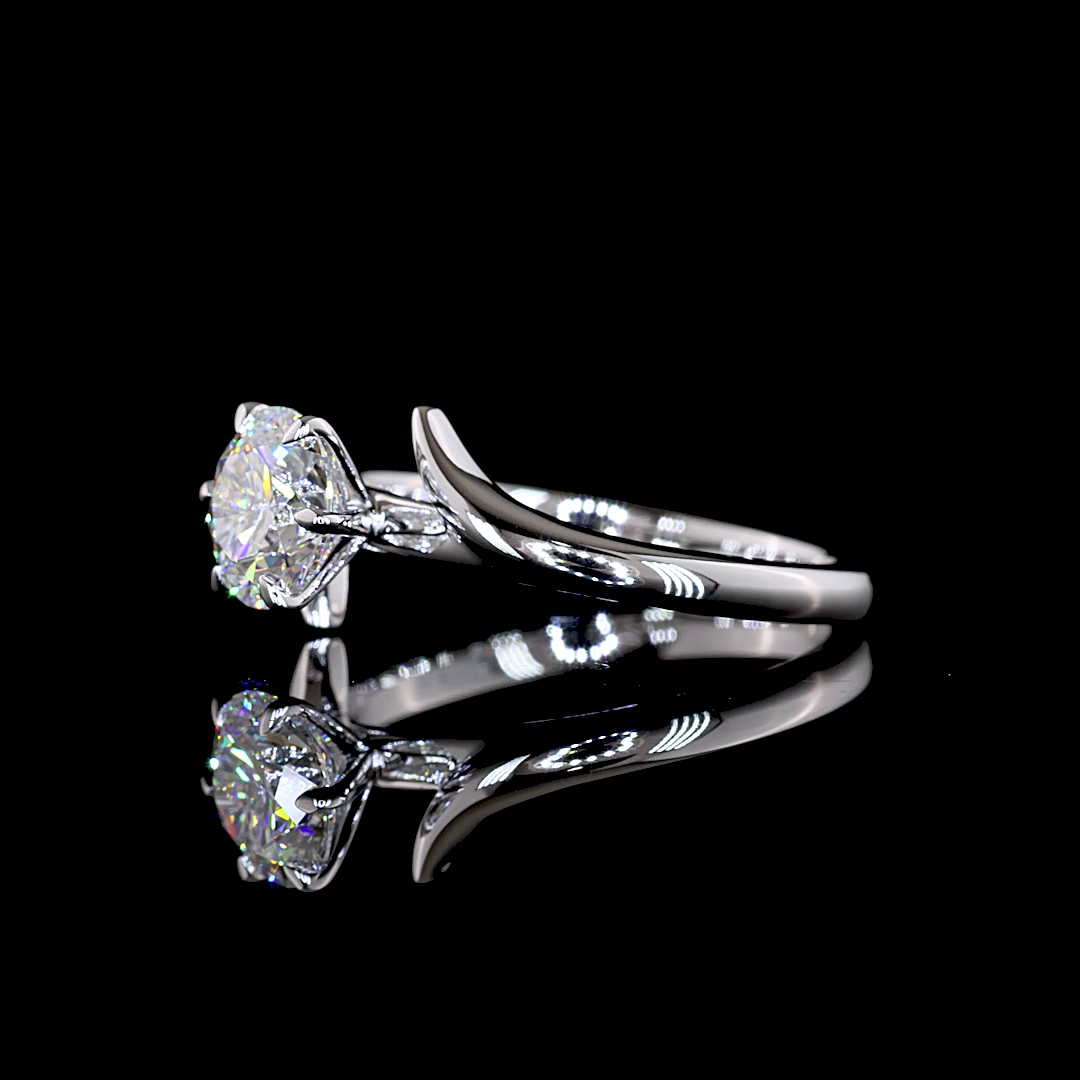 1.25 CT Round Lab Grown Diamond Solitaire Ring Sz. 7 (D Color and VVS2 Clarity)