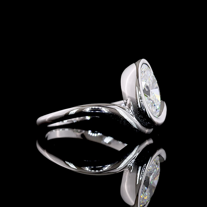 1.51 CT Oval Lab Grown Diamond Solitaire Ring Sz. 6 (E Color and VVS2 Clarity)