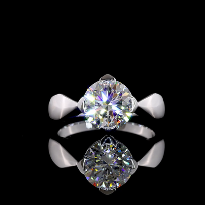 2.04 CT Round Lab Grown Diamond Solitaire Ring Sz. 5.5 (F Color and VS1 Clarity)