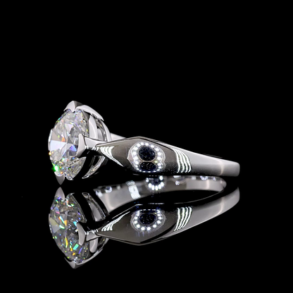 2.04 CT Round Lab Grown Diamond Solitaire Ring Sz. 5.5 (F Color and VS1 Clarity)