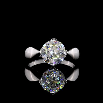 2.52 CT Round Lab Grown Diamond Solitaire Ring Sz. 6.5 (F Color and VVS2 Clarity)