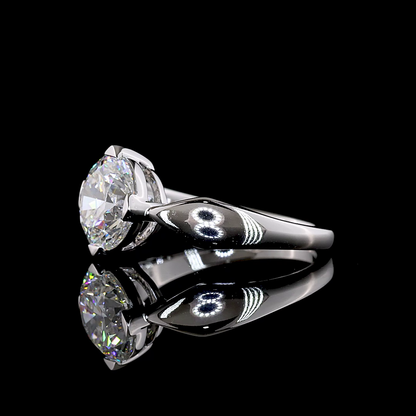2.52 CT Round Lab Grown Diamond Solitaire Ring Sz. 6.5 (F Color and VVS2 Clarity)