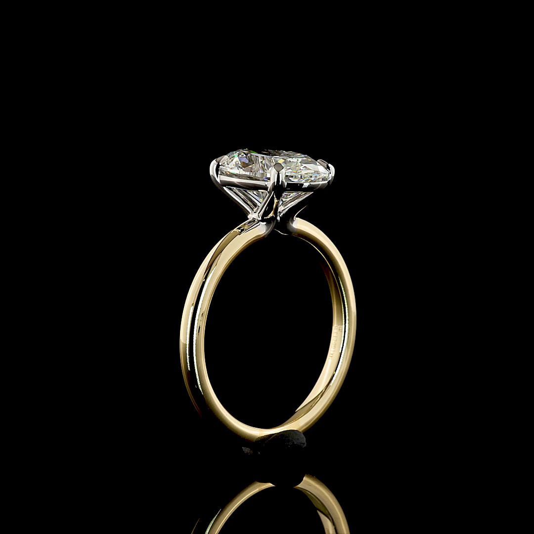 3.15 CT Oval Lab Grown Diamond Solitaire Ring Sz. 7 (E Color and VVS2 Clarity)