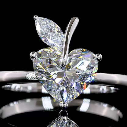 1.88 CTTW Heart Lab Grown Diamond Toi et Moi Ring Sz. 6.5 (E Color and VS1 Clarity)