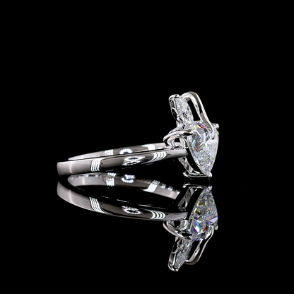 1.88 CTTW Heart Lab Grown Diamond Toi et Moi Ring Sz. 6.5 (E Color and VS1 Clarity)