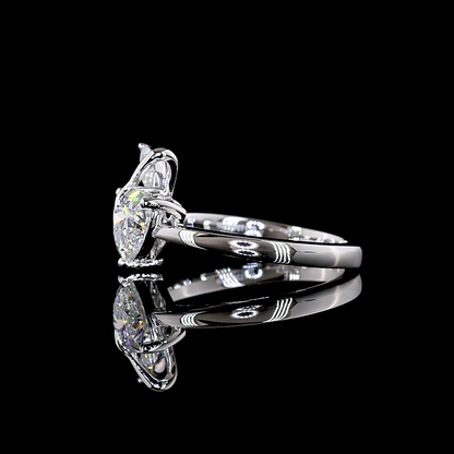 1.33 CTTW Heart Lab Grown Diamond Toi et Moi Ring Sz. 5.75 (E Color and VS1 Clarity)