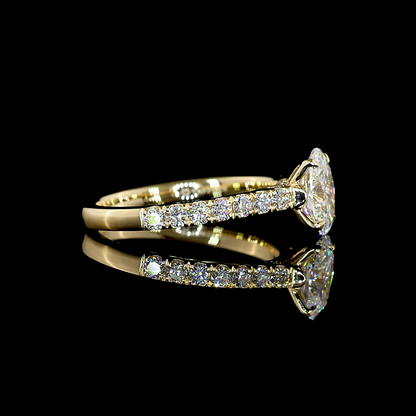 1.47 CTTW Oval Lab Grown Diamond Hidden Halo Ring Sz. 7 (D Color and VVS1 Clarity)