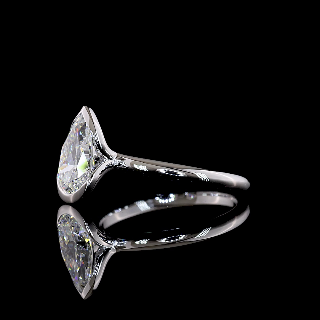 1.54 CT Pear Lab Grown Diamond Solitaire Ring Sz. 6.5 (E Color and VS1 Clarity)