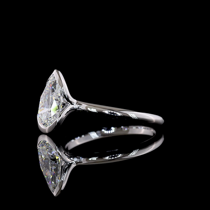 1.54 CT Pear Lab Grown Diamond Solitaire Ring Sz. 6.5 (E Color and VS1 Clarity)