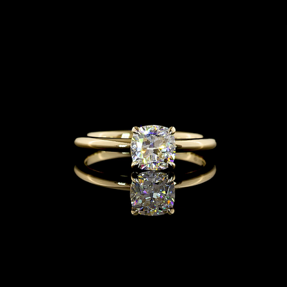 1.08 CT Square Cushion Brilliant Lab Grown Diamond Solitaire Ring Sz. 7 (D Color and VVS2 Clarity)