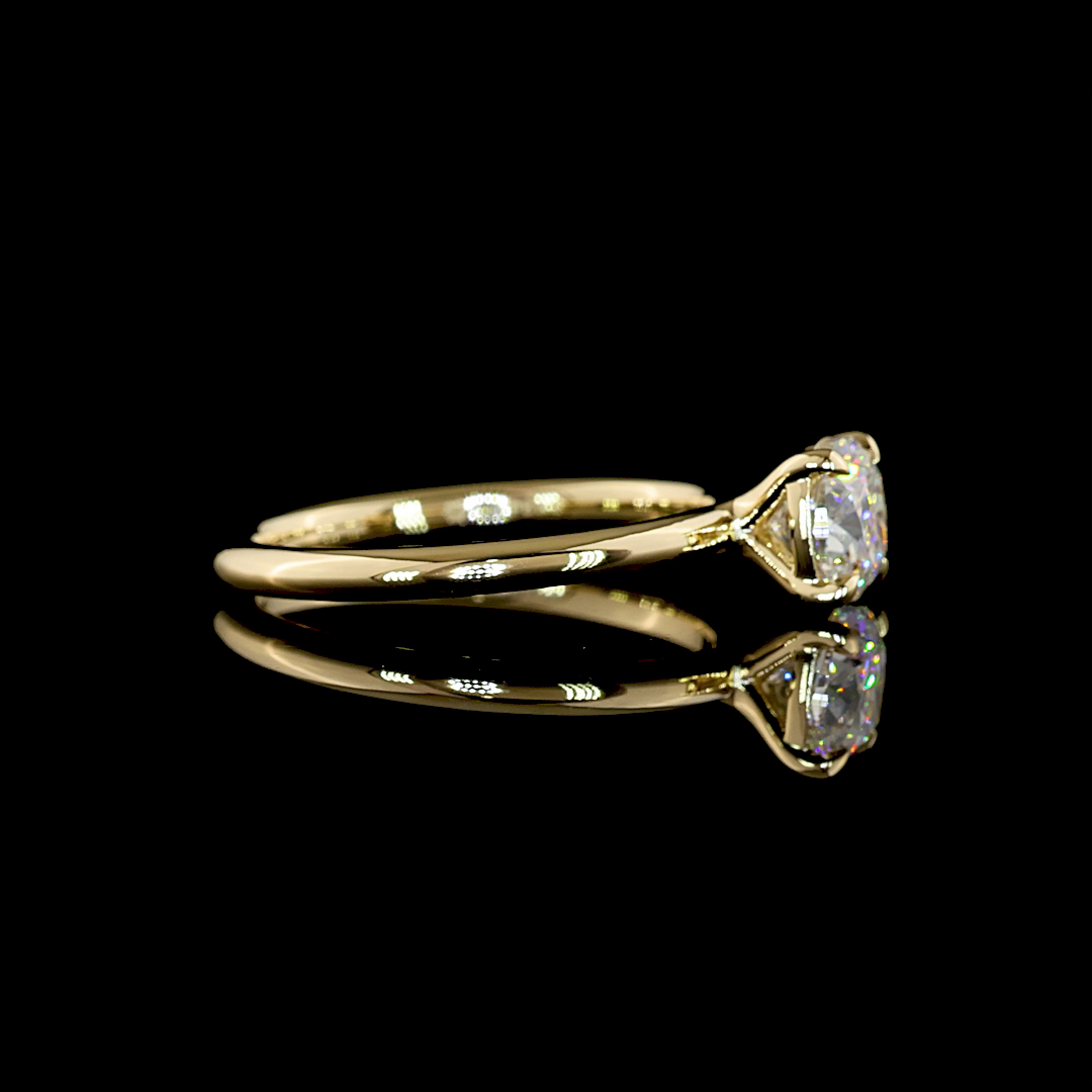 1.08 CT Square Cushion Brilliant Lab Grown Diamond Solitaire Ring Sz. 7 (D Color and VVS2 Clarity)