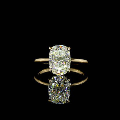 3.01 CT Cushion Brilliant Lab Grown Diamond Solitaire Ring Sz. 7 (F Color and VS1 Clarity)
