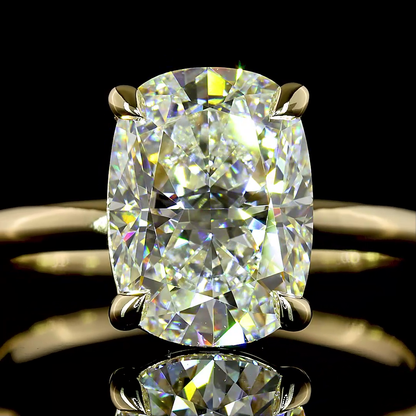 3.01 CT Cushion Brilliant Lab Grown Diamond Solitaire Ring Sz. 7 (F Color and VS1 Clarity)