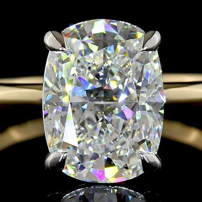 3.15 CT Cushion Brilliant Lab Grown Diamond Solitaire Ring Sz. 7 (E Color and VVS2 Clarity)