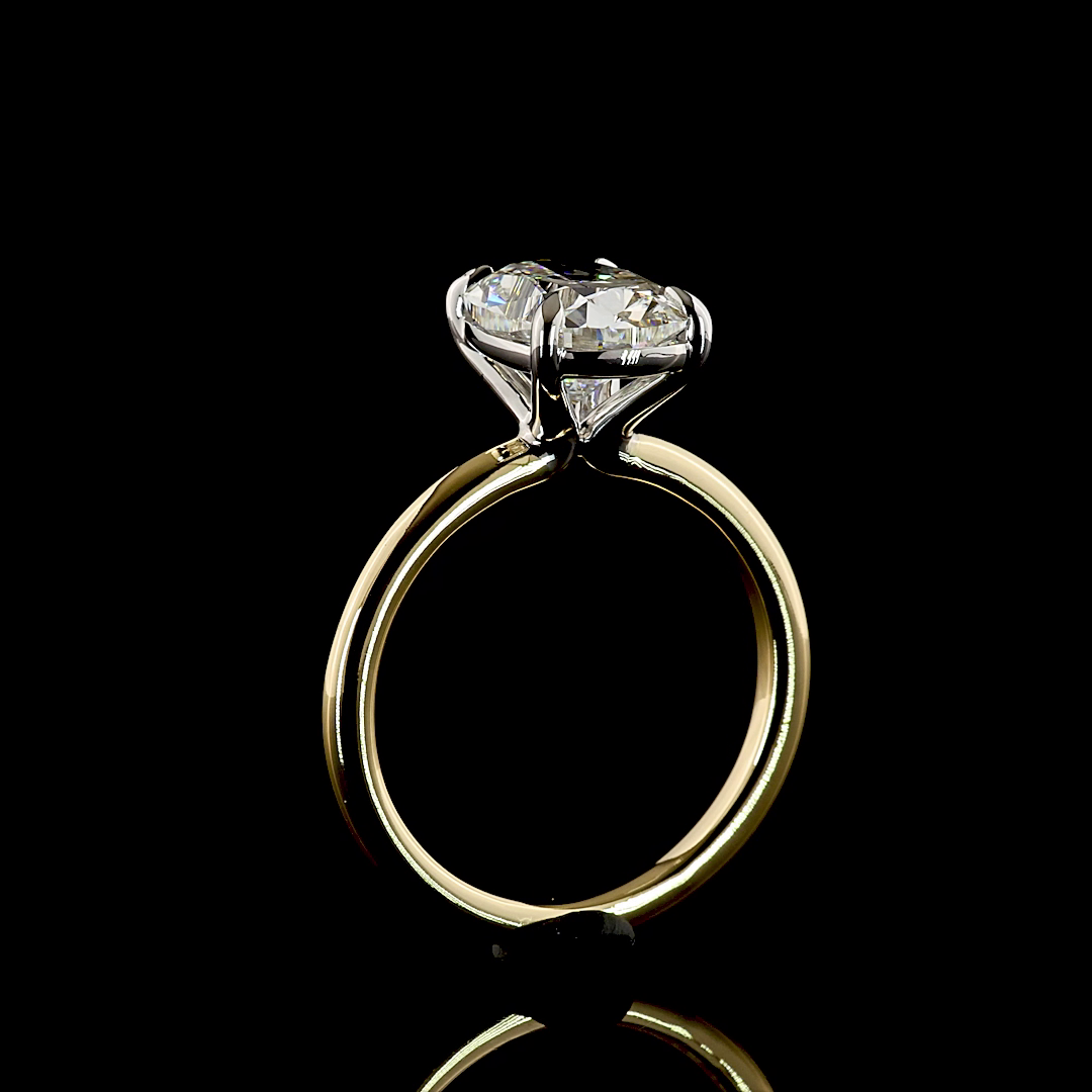 3.15 CT Cushion Brilliant Lab Grown Diamond Solitaire Ring Sz. 7 (E Color and VVS2 Clarity)