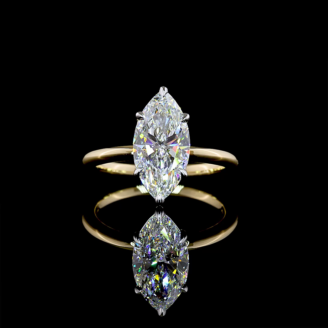 2.60 CT Marquise Lab Grown Diamond Solitaire Ring Sz. 7 (E Color and VVS2 Clarity)