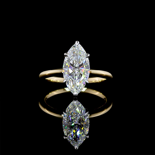 2.60 CT Marquise Lab Grown Diamond Solitaire Ring Sz. 7 (E Color and VVS2 Clarity)