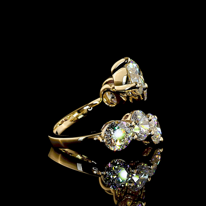 8.54 CTTW Round Lab Grown Diamond Special Ring Sz. 6.5 (F Color and VS1 Clarity)