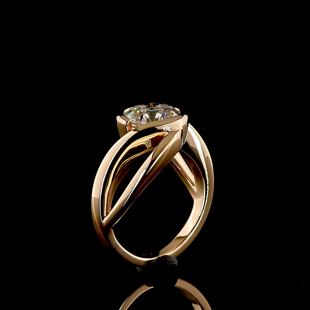 2.52 CT Round Lab Grown Diamond Solitaire Ring Sz. 7 (F Color and VS1 Clarity)