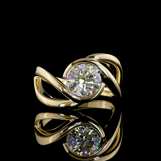 1.68 CT Round Lab Diamond Solitaire Ring (F Color and VS1 Clarity)