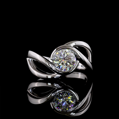 1.09 CT Round Lab Grown Diamond Solitaire Ring Sz. 6 (D Color and VVS2 Clarity)