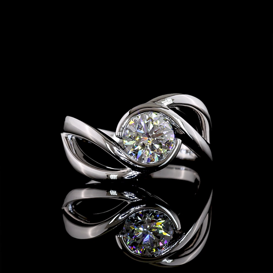 1.09 CT Round Lab Grown Diamond Solitaire Ring Sz. 6 (D Color and VVS2 Clarity)