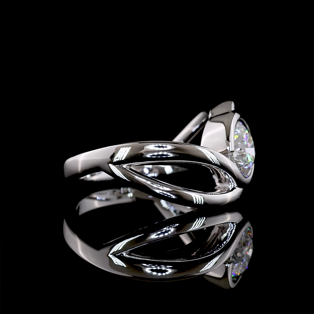 1.09 CT Round Lab Grown Diamond Solitaire Ring Sz. 6 (D Color and VVS2 Clarity)