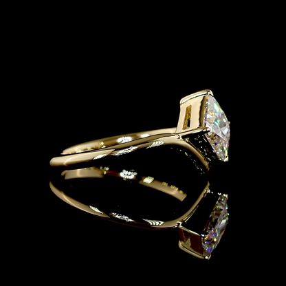 1.55 CT Princess Lab Grown Diamond Solitaire Ring Sz. 6 (F Color and VS1 Clarity)