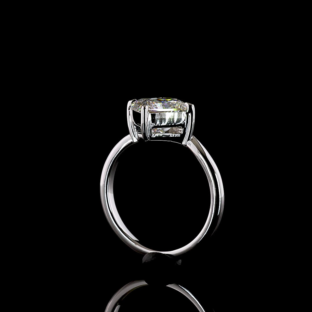 2.54 CT Princess Lab Grown Diamond Solitaire Ring Sz. 6.5 (F Color and VS1 Clarity)